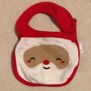 Carter's Festive Red Santa Bib